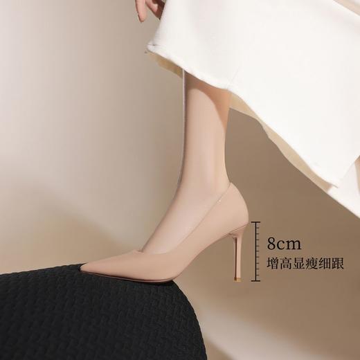 ZHR则则细跟高跟鞋女2025新款高级尖头浅口单鞋性感气质女鞋耐磨 商品图4