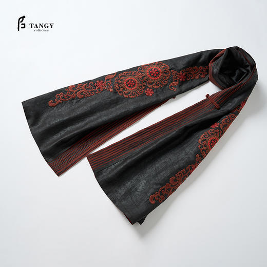 TANGY Collection/2025天意精品春季新品中国风莨绸女士披肩 商品图0