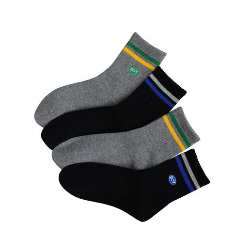 【2双装】儿童休闲运动袜大童中长筒棉袜童袜学生袜【6双6折】【2423105】 商品图1