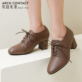 【活动价】ARCHCONTACT安启美奈英伦风系带粗跟单鞋52756