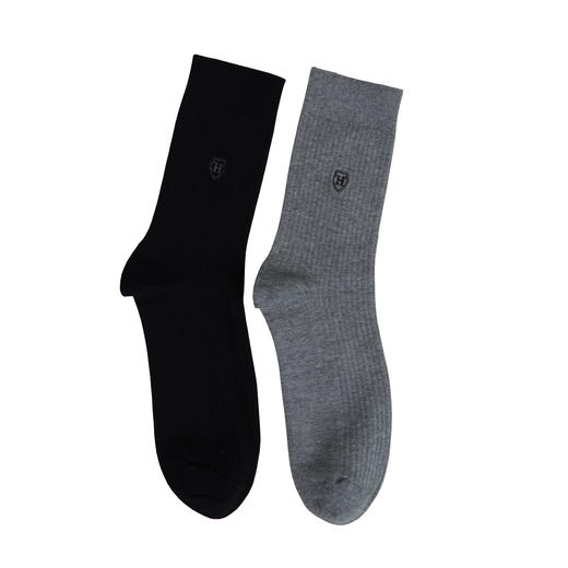 【2双】男士全棉休闲袜中长筒棉袜四季棉袜简约舒适休闲【6双6折】【2421601】 商品图0