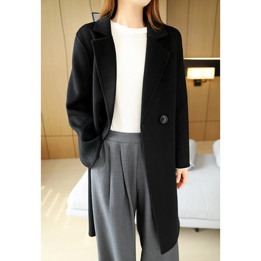 【肝胆商城专享】鹿展 235 高支细羊毛女士羊毛大衣 商品图7