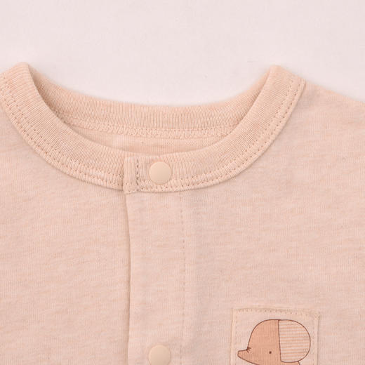 棉果果春秋季新疆彩棉纯棉套头哈衣爬服对开连体衣M101722199006 商品图1