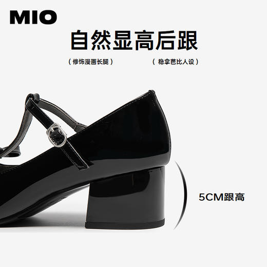 MIO米奥春季新款复古芭比玛丽珍鞋甜美T型带优雅日常休闲女鞋M251462109 商品图4
