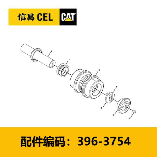 312拖链轮总成(3963754) 商品图0