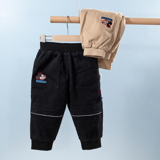 迪士尼童装男童冬款加绒保暖长裤小男孩米奇休闲裤224DK0430 商品图8