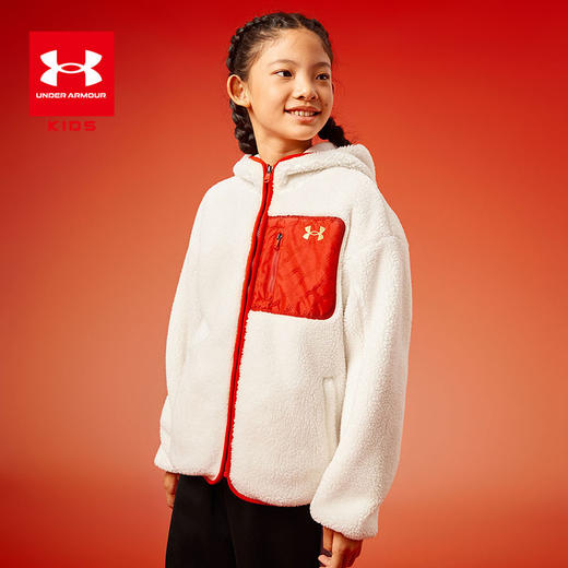 【品牌直发】Under Armour安德玛男女童加厚连帽针织外套244306582超低折扣 商品图1