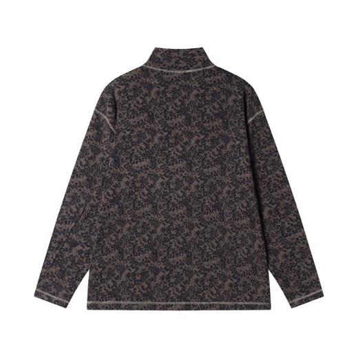 T2086秋冬季新款时尚个性美式明线立体提花半高领长袖T恤百搭情侣上衣 商品图5