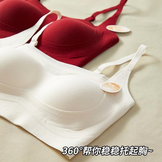 绒冬磨毛保暖提拉内衣固定杯Bra纯色百搭无痕抹胸内搭上衣HLY 商品图2