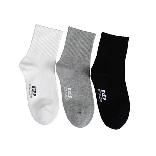 【2双装】女士四季中筒棉袜休闲运动袜女棉袜纯色袜子【6双6折】【2422112】 商品图4