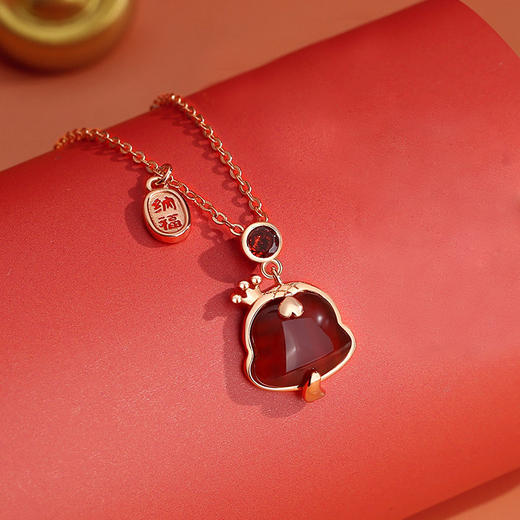 【萌蛇来袭 好运满满】纳福灵蛇 朱砂和田玉红玛瑙手串 商品图4