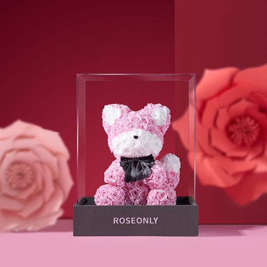 【告白神器】ROSEONLY诺誓 高端定制 永生玫瑰 公仔系列 玫瑰狐 橙色 粉色 红色  送朋友 商品图2