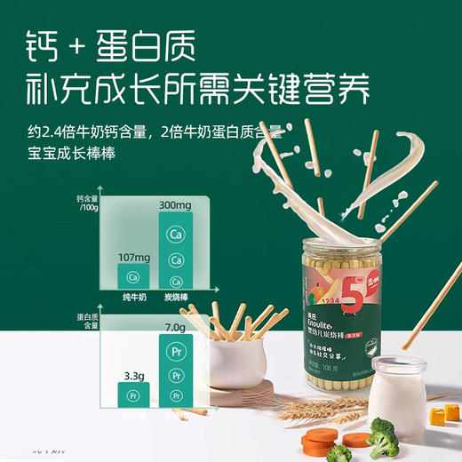 英氏 婴幼儿饼干炭烧棒磨牙儿童手指饼干宝宝零食婴儿辅食无添加盐 6月+ 商品图6