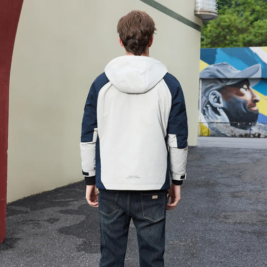 半身缘男装 冬季休闲精致保暖连帽羽绒服254212U01712958 商品图1