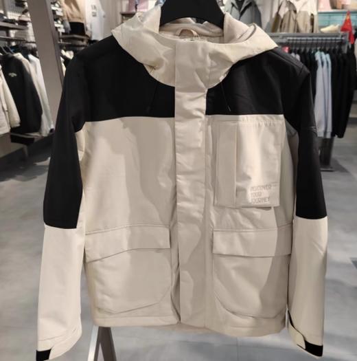 安踏户外男外套2024冬季新款连帽拒水科技梭织运动上衣152446604N 商品图1