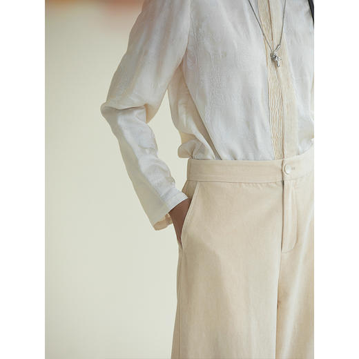 牧衣游原创 绒感棉净色裤子女新款百搭宽松柔软舒适休闲裤 隐游 商品图2