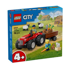 乐高 LEGO 红色农用拖拉机LEGC60461