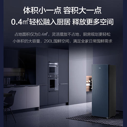 海尔（Haier）风冷无霜立式冰柜家用290升大容量全冷冻柜抽屉式侧开门单门冰箱母乳BD-290WGHBM以旧换新 商品图5