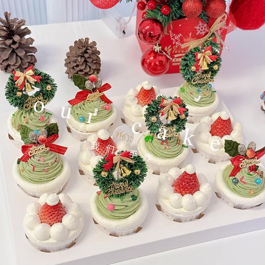 圣诞杯子蛋糕-无夹心内有卡仕达酱-低糖无添加 商品图3