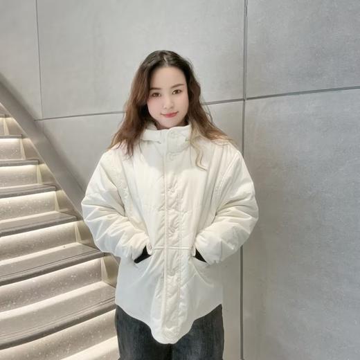 佐丹奴女装秋冬季大口袋连帽棉衣菱形格纹棉服外套05374614 商品图1