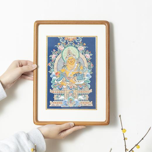 菜菜家唐卡金丝柚木桌摆|非遗唐卡传承画师，天然矿料纯手绘 商品图4