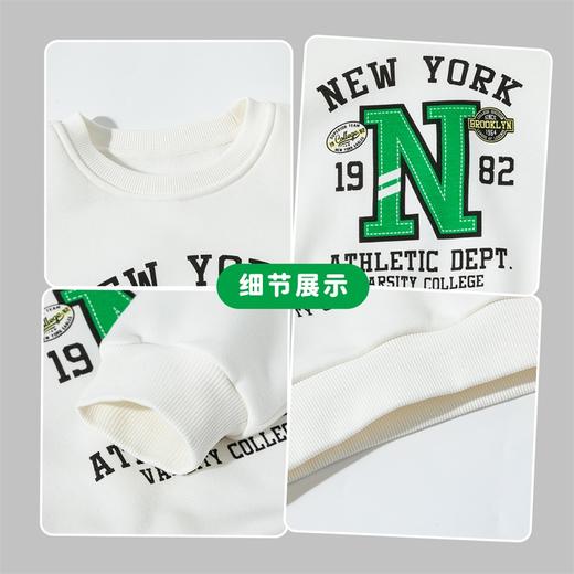 贝贝怡童装儿童加绒卫衣秋冬打底衫男童休闲长袖上衣2024新款冬装ZB1ES004 商品图3