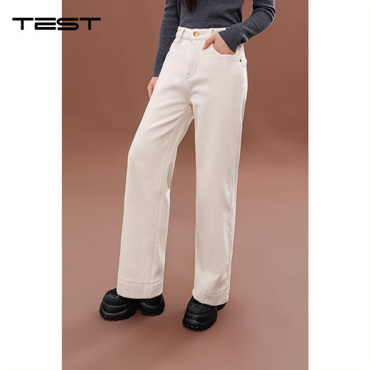 冬上新时尚气质舒适百搭直筒牛仔裤3244062 商品图1