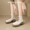 ZHR则则加绒保暖马丁靴2024新款气质百搭甜酷小短靴洋气女靴复古 商品缩略图9