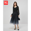 IEF/爱依服2025 春季 时尚法式复古拼接显瘦高级感连衣中裙N0106 商品缩略图0