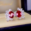 2.15ct刻面红宝石耳钉 商品缩略图2
