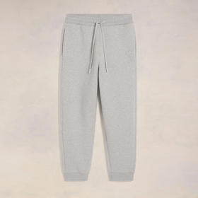 AMI 男士徽标刺绣拉绒混合棉质抓绒休闲运动裤 灰色 UTR237 749 0951