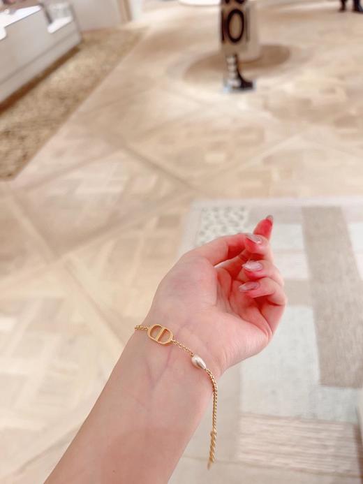 迪奥经典简约清新的CD系列CD粉水滴珠手链/项链（XTY） 商品图5