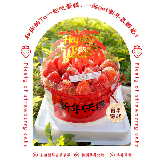 【2025跨年惊喜】新年限定4寸草莓蛋糕—提前3小时预定 商品图1