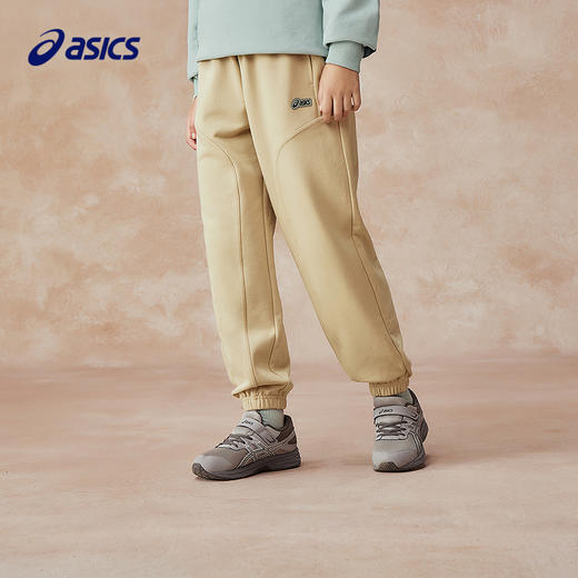 Asics/亚瑟士童装2025年春季新品松紧可调节运动裤针织收脚长裤 商品图0