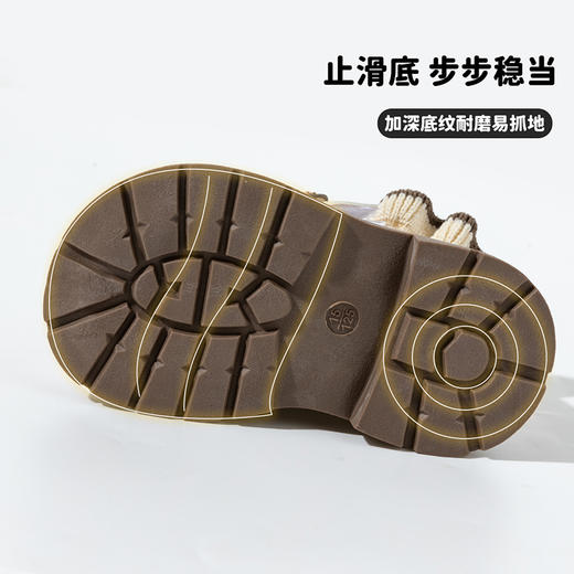 【加绒保暖】贝贝怡24秋冬新款女童皮鞋低帮学步鞋柔软轻便休闲鞋童鞋ZB4DX020 商品图6