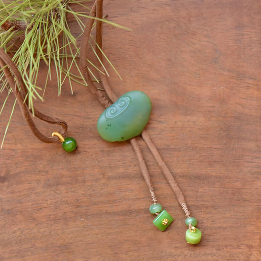 「巳巳如意」玉如意项链&明月戒指套组 商品图4