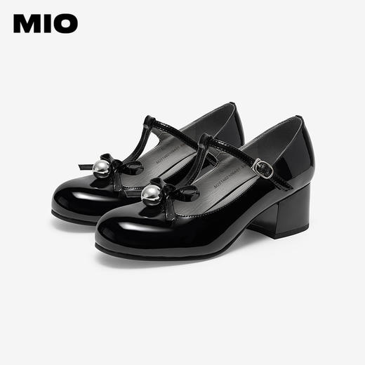 MIO米奥春季新款复古芭比玛丽珍鞋甜美T型带优雅日常休闲女鞋M251462109 商品图2