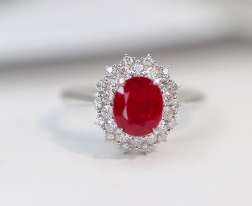 1.3ct刻面红宝石戒指 商品图2