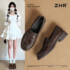 ZHR则则气质优雅粗跟单鞋乐福鞋2024新款通勤小皮鞋百搭舒适女鞋 商品缩略图1
