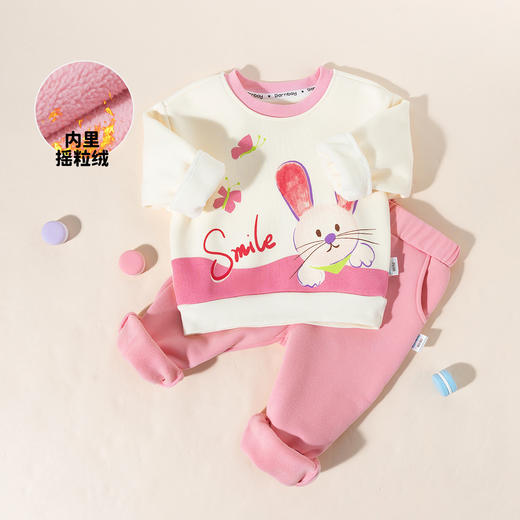 贝贝怡童装女童卫衣套装儿童运动秋装2024新款洋气长裤春秋两件套ZB3DT096 商品图4