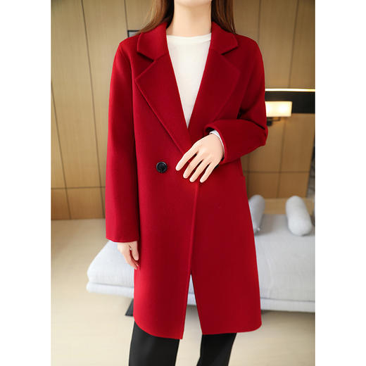 【肝胆商城专享】鹿展 235 高支细羊毛女士羊毛大衣 商品图0