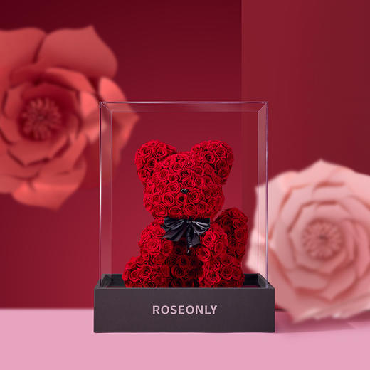 【告白神器】ROSEONLY诺誓 高端定制 永生玫瑰 公仔系列 玫瑰狐 橙色 粉色 红色  送朋友 商品图1