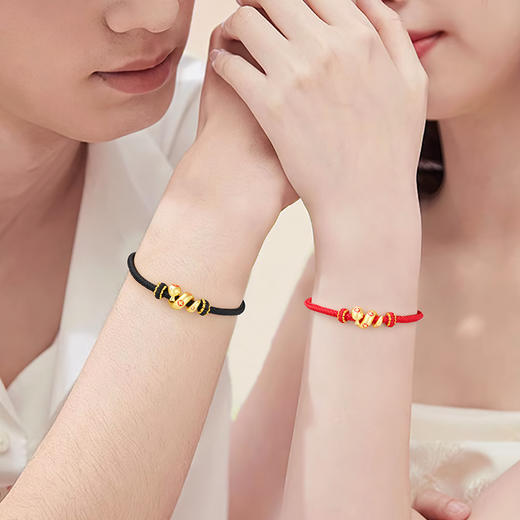 【年货节】【情人节礼物】六鑫珠宝 萌蛇情侣手绳 999足银 商品图3