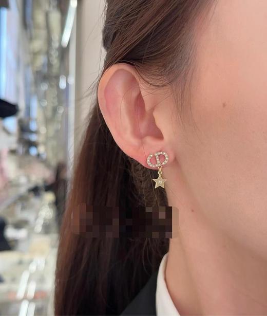 迪奥2025早春最新款绝美系列CD吊星星珠/爱心珠耳钉（XTY） 商品图2