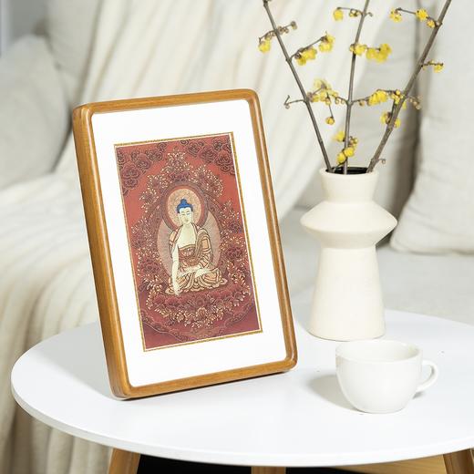 菜菜家唐卡金丝柚木桌摆|非遗唐卡传承画师，天然矿料纯手绘 商品图7