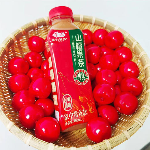 津农精品 华旗经典1991山楂果茶果肉饮料400ml*12 商品图3