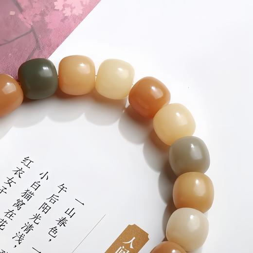 【敦煌色·菩提单圈手串】敦煌福泽渐变菩提子手串风化菩提绕指楼手持文玩 商品图2
