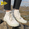 ISTEP春季女士帆布马丁靴厚底增高工装鞋薄款透气高帮徒步女鞋 商品缩略图2