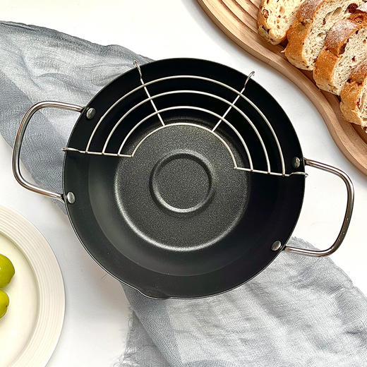 YOPO 日式天妇罗炸锅 环形加热 隔热手柄 导热均匀 商品图2