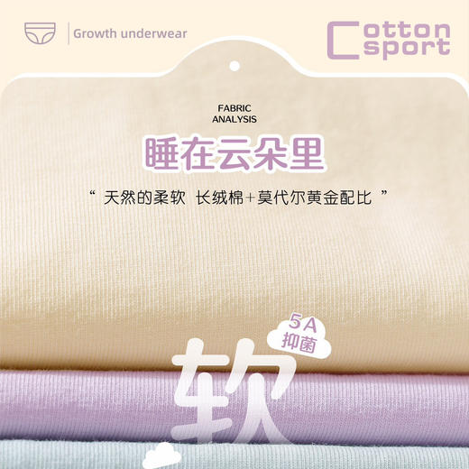 【3条装】女童棉内裤儿童平角底裤女平角内裤【CSK24315】 商品图2